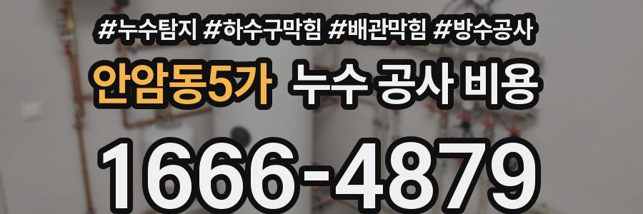 안암동5가 누수 공사 비용