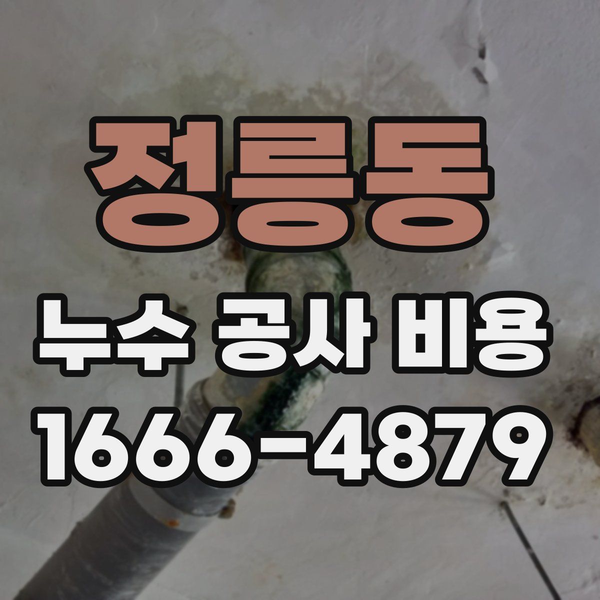 정릉동 누수 공사 비용