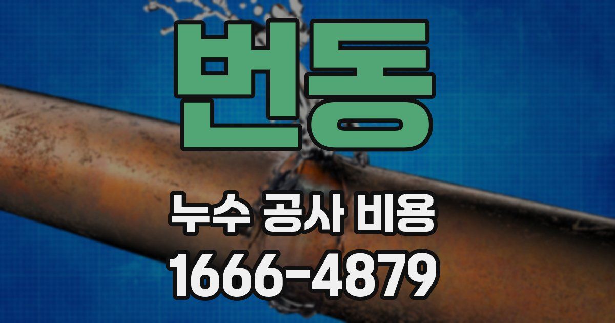 번동 누수 공사 비용