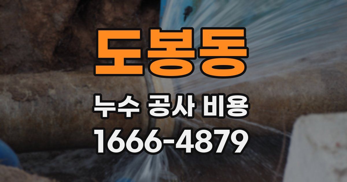 도봉동 누수 공사 비용