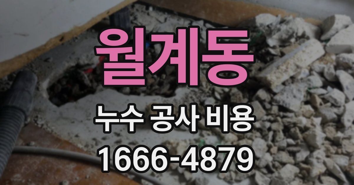 월계동 누수 공사 비용