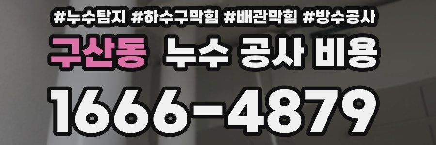 구산동 누수 공사 비용