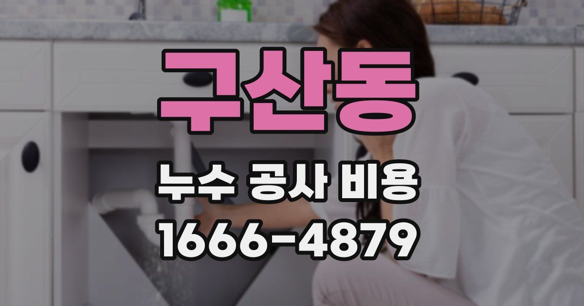 구산동 누수 공사 비용