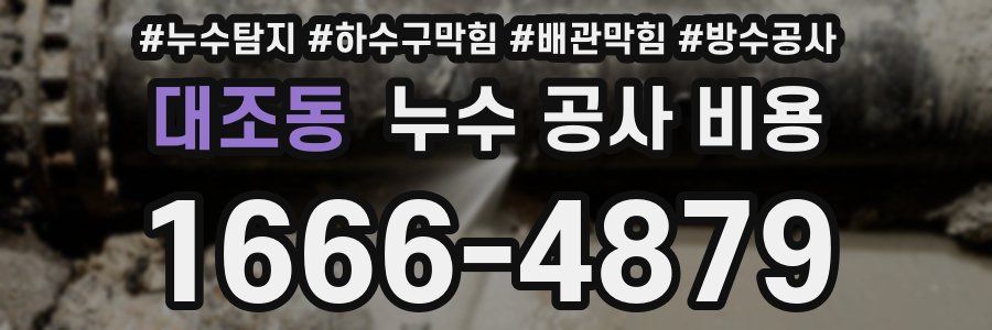 대조동 누수 공사 비용