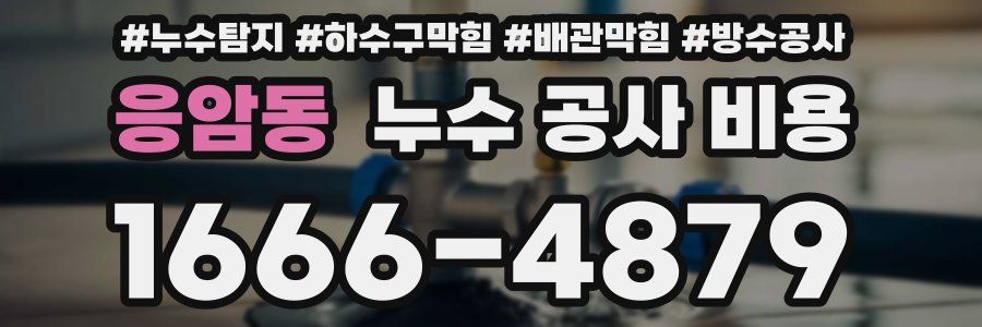 응암동 누수 공사 비용