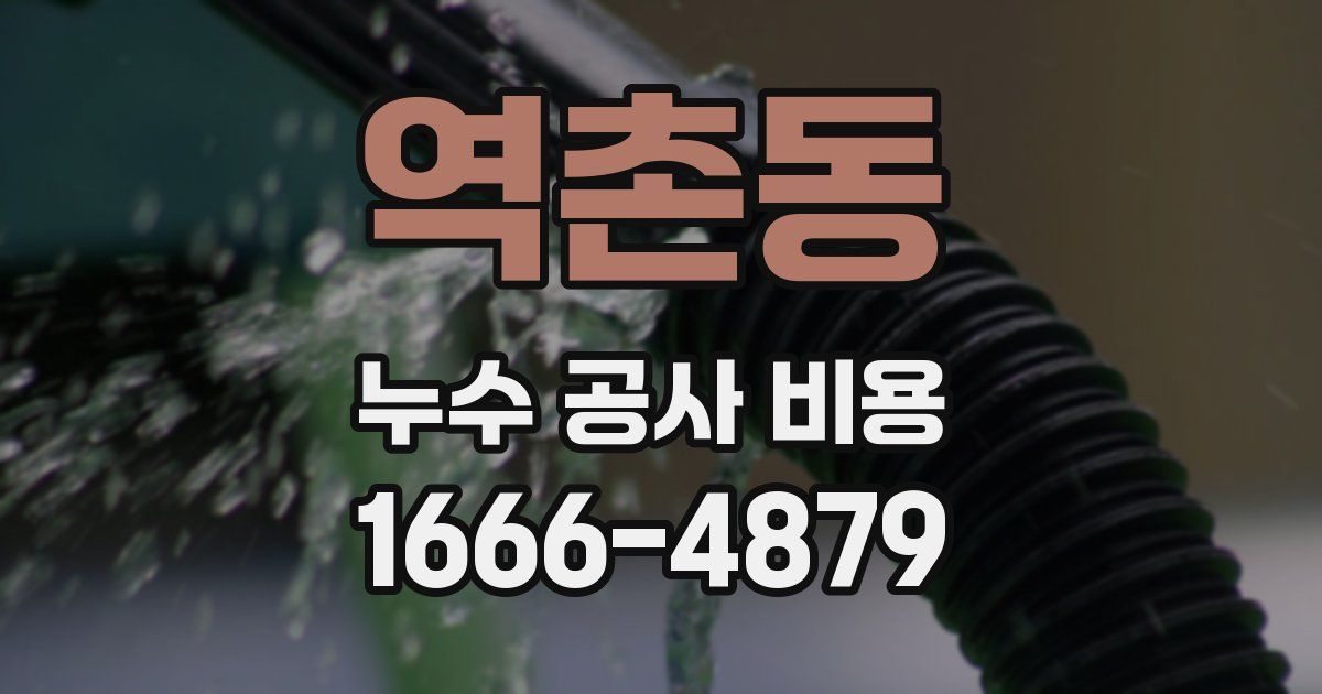 역촌동 누수 공사 비용