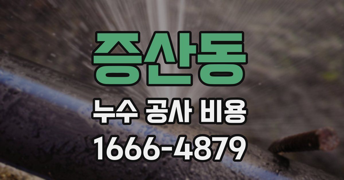 증산동 누수 공사 비용