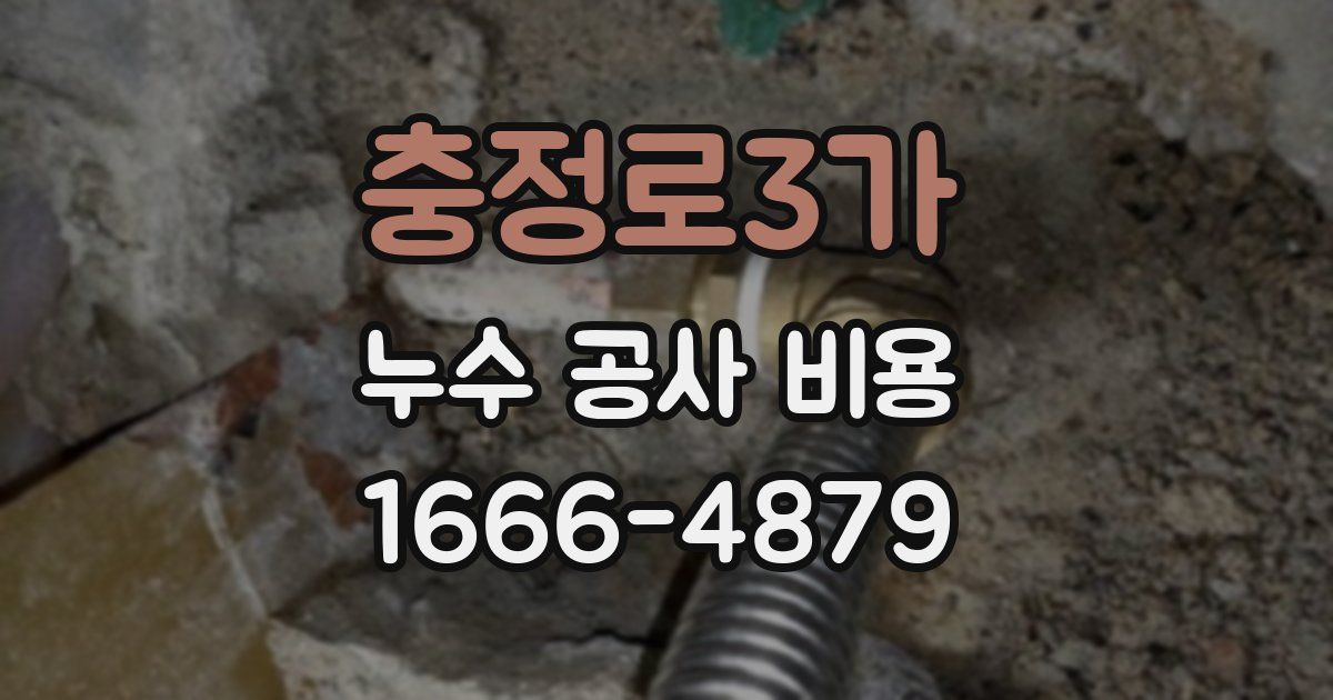 충정로3가 누수 공사 비용