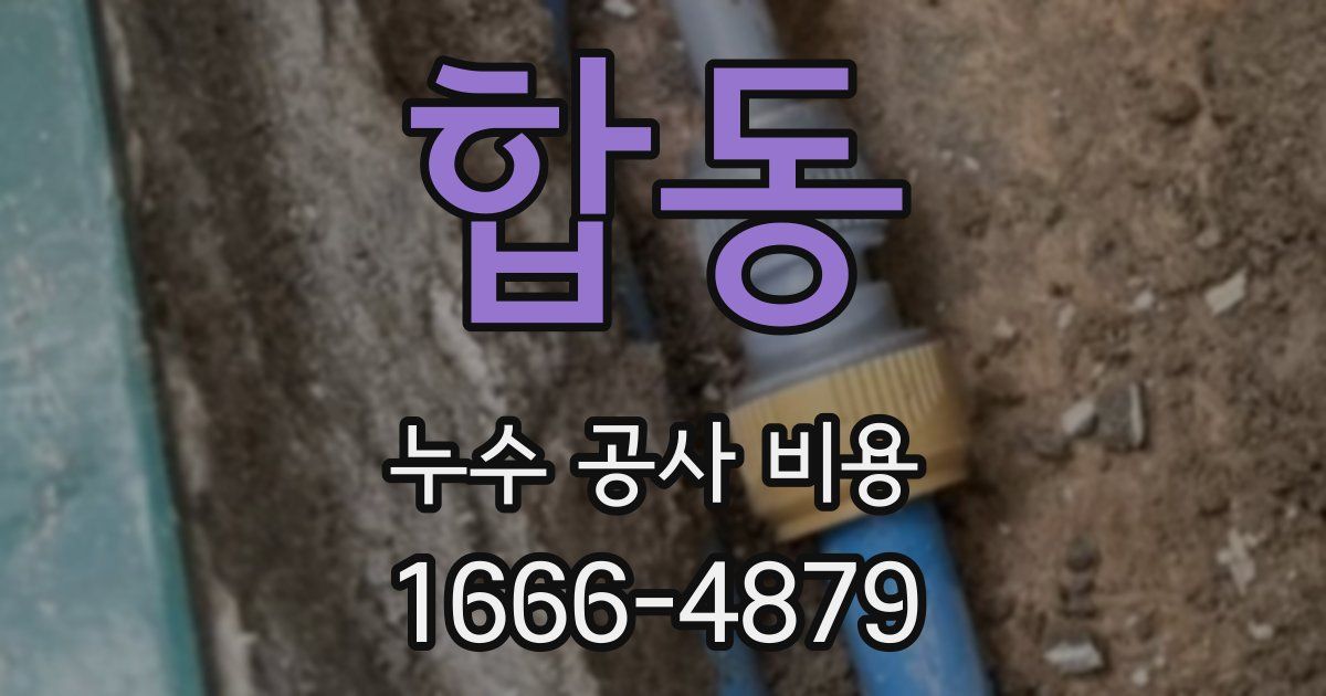 합동 누수 공사 비용
