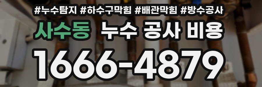사수동 누수 공사 비용