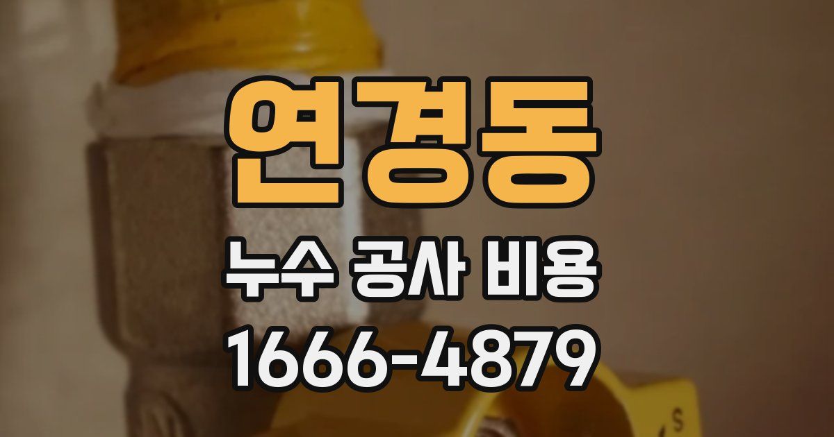 연경동 누수 공사 비용