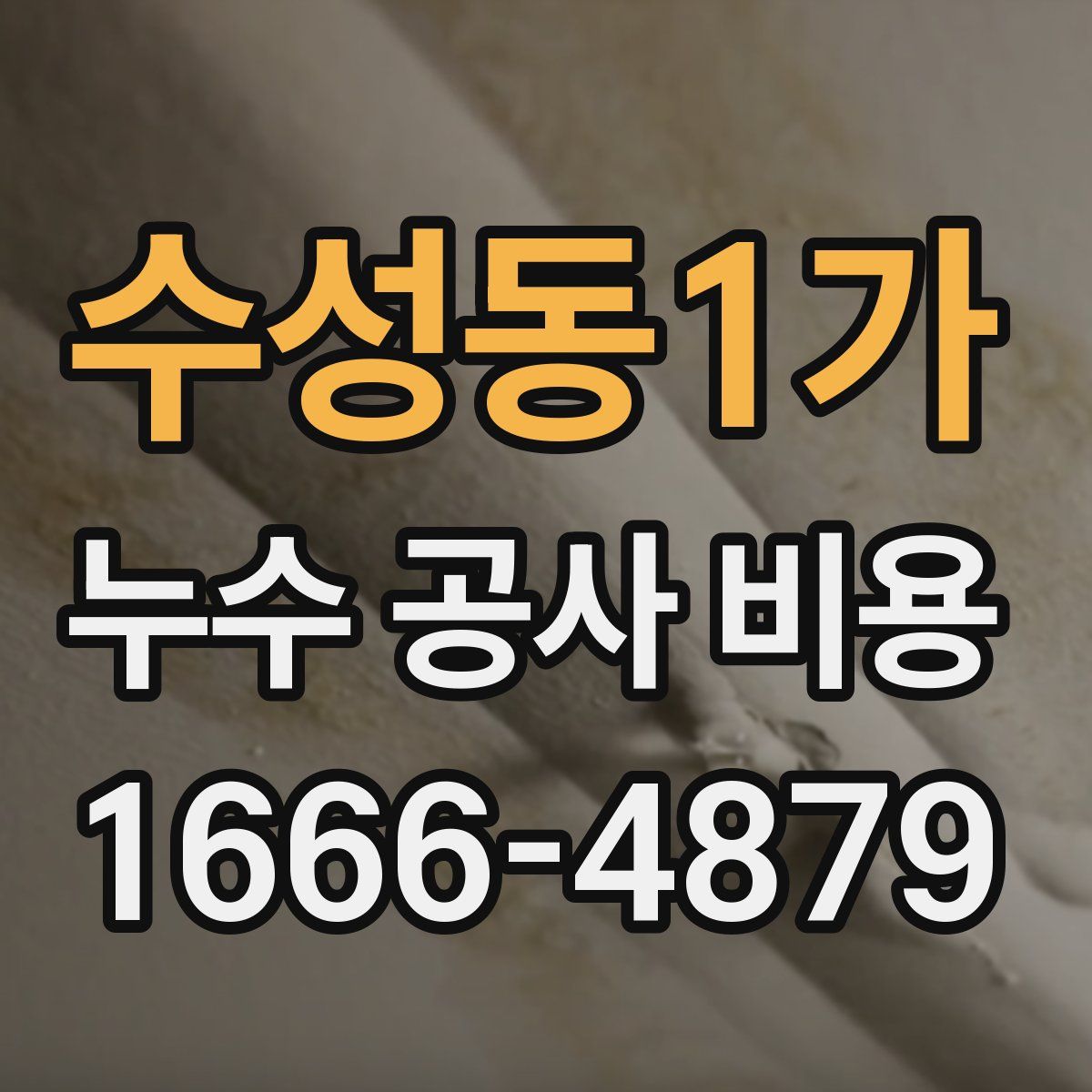 수성동1가 누수 공사 비용