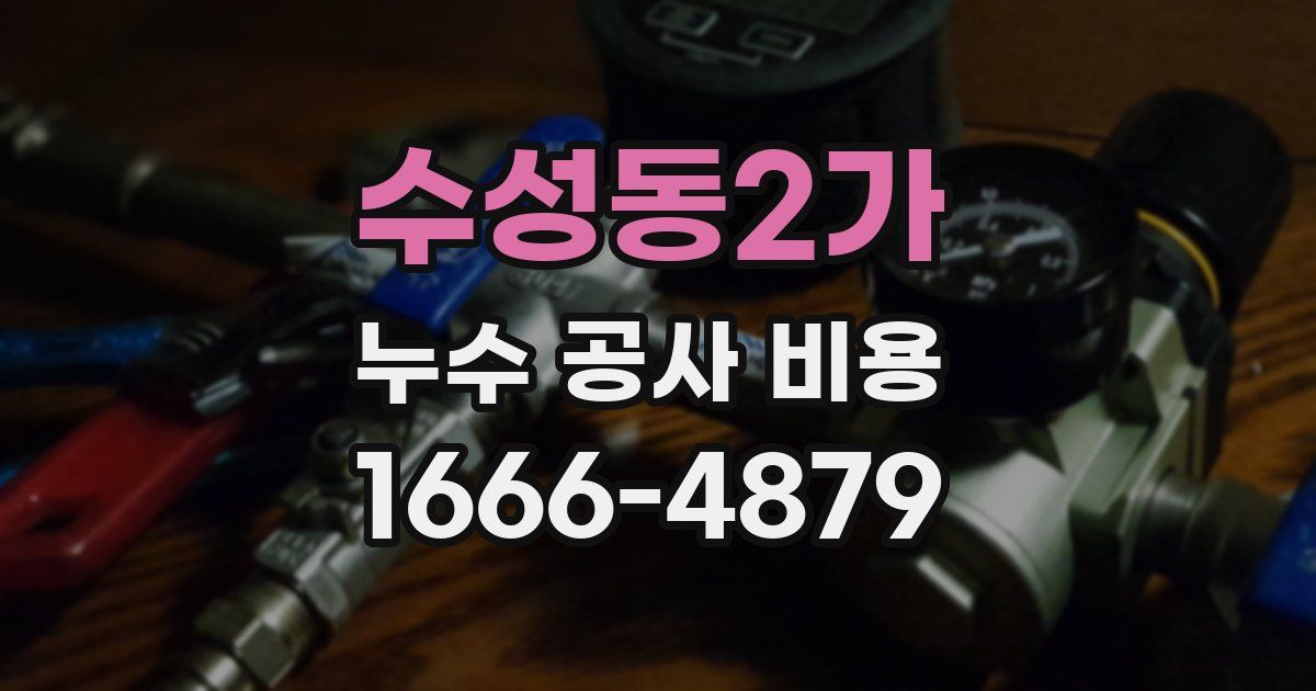수성동2가 누수 공사 비용