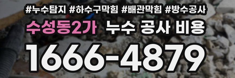 수성동2가 누수 공사 비용