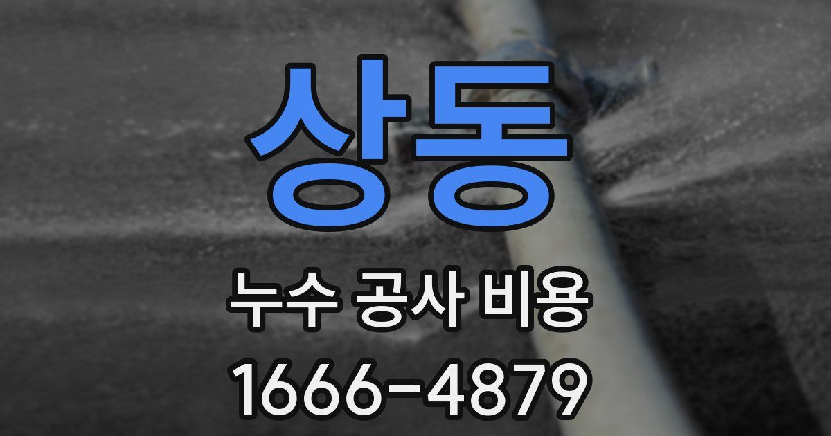 상동 누수 공사 비용