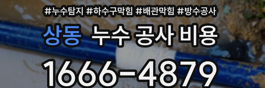 상동 누수 공사 비용