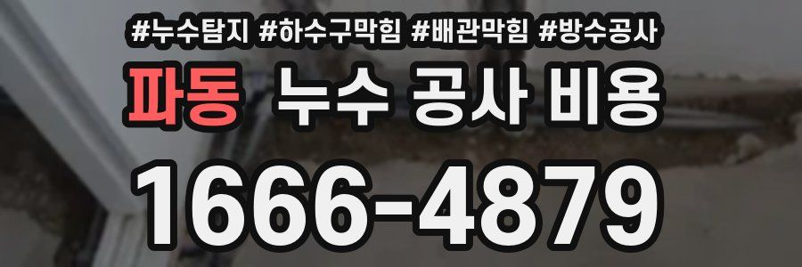 파동 누수 공사 비용