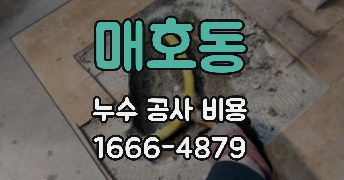 매호동 누수 공사 비용