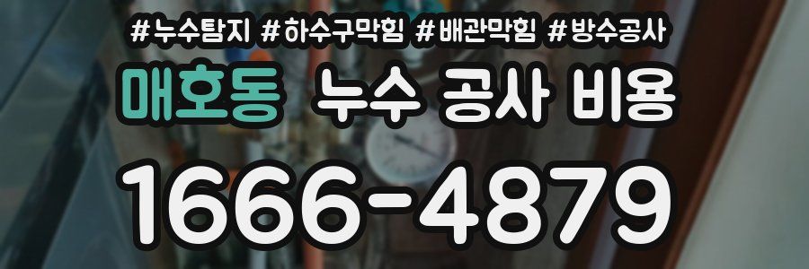 매호동 누수 공사 비용