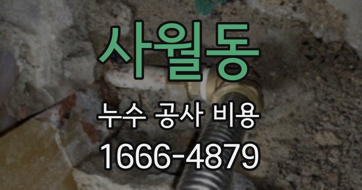 사월동 누수 공사 비용