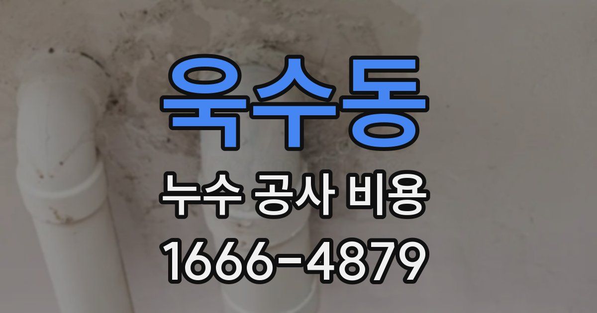 욱수동 누수 공사 비용
