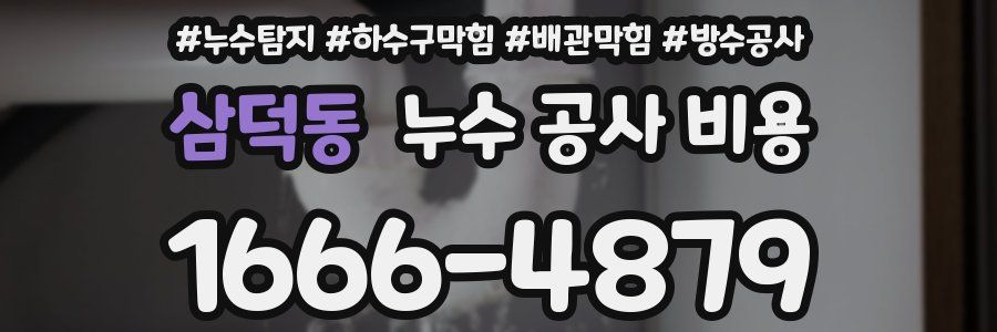 삼덕동 누수 공사 비용