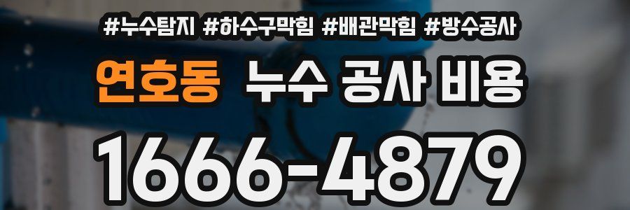 연호동 누수 공사 비용