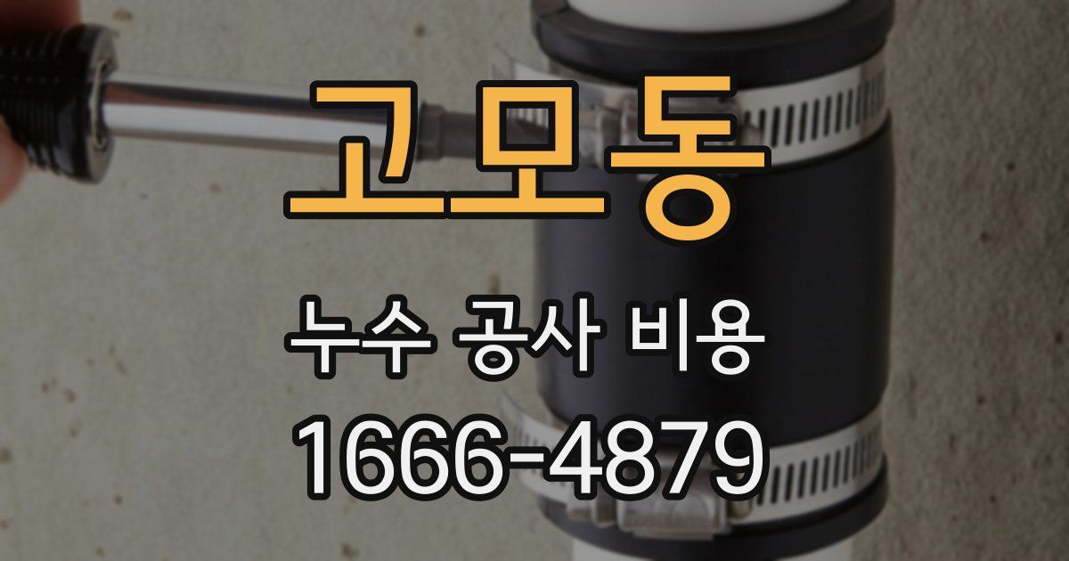 고모동 누수 공사 비용
