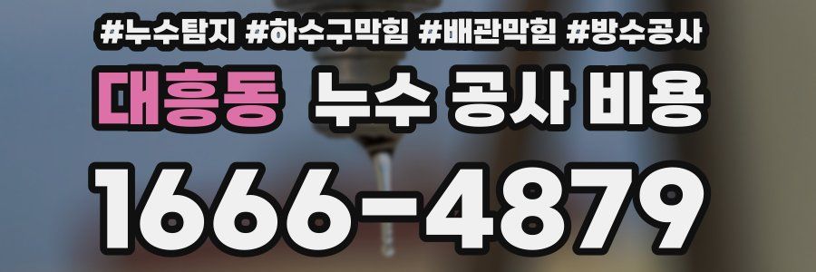 대흥동 누수 공사 비용