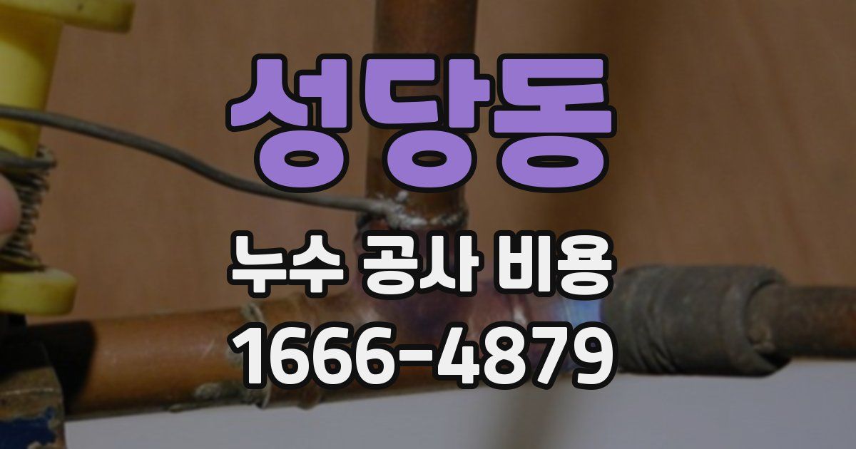 성당동 누수 공사 비용