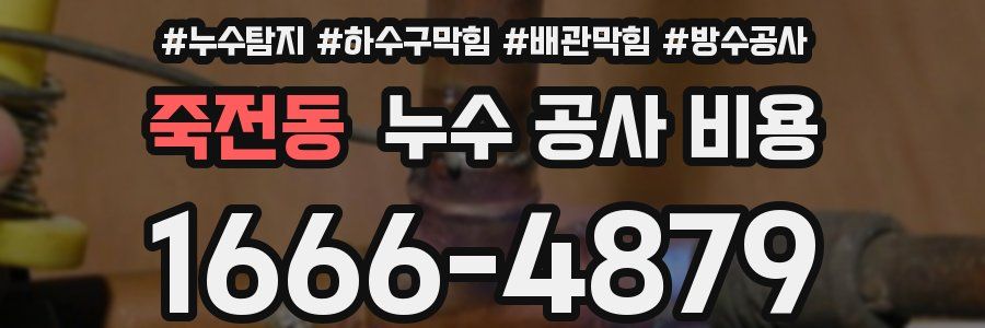 죽전동 누수 공사 비용