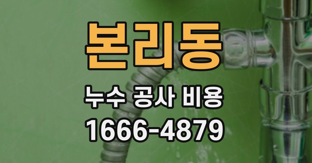본리동 누수 공사 비용