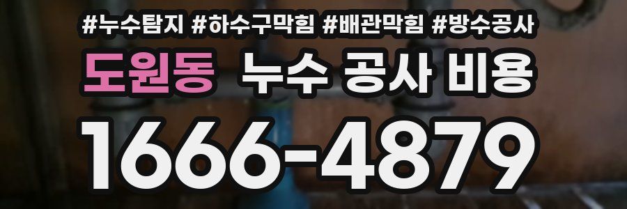 도원동 누수 공사 비용