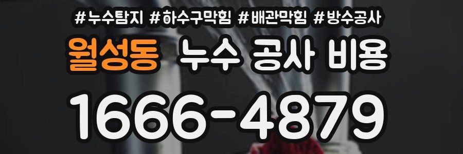 월성동 누수 공사 비용