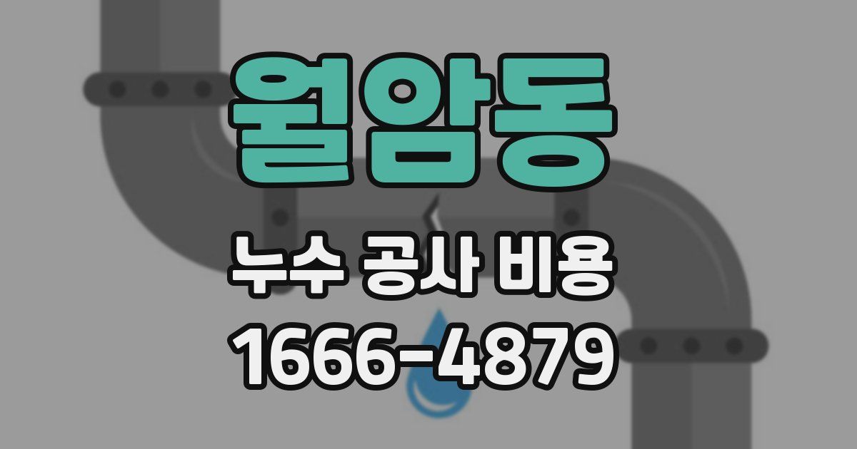월암동 누수 공사 비용
