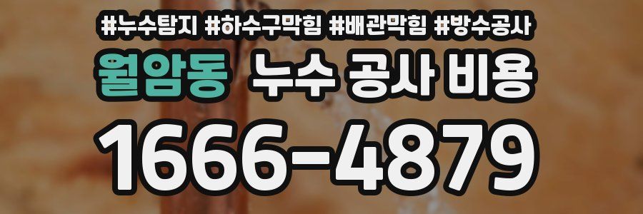 월암동 누수 공사 비용