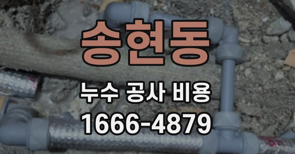 송현동 누수 공사 비용