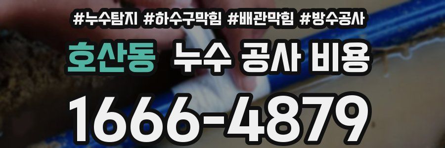 호산동 누수 공사 비용