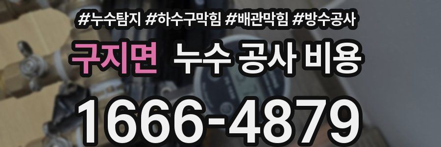 구지면 누수 공사 비용