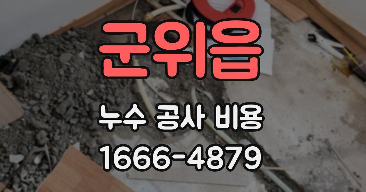 군위읍 누수 공사 비용