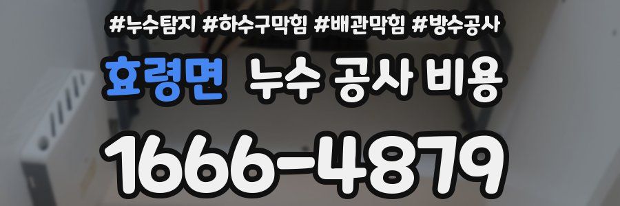 효령면 누수 공사 비용