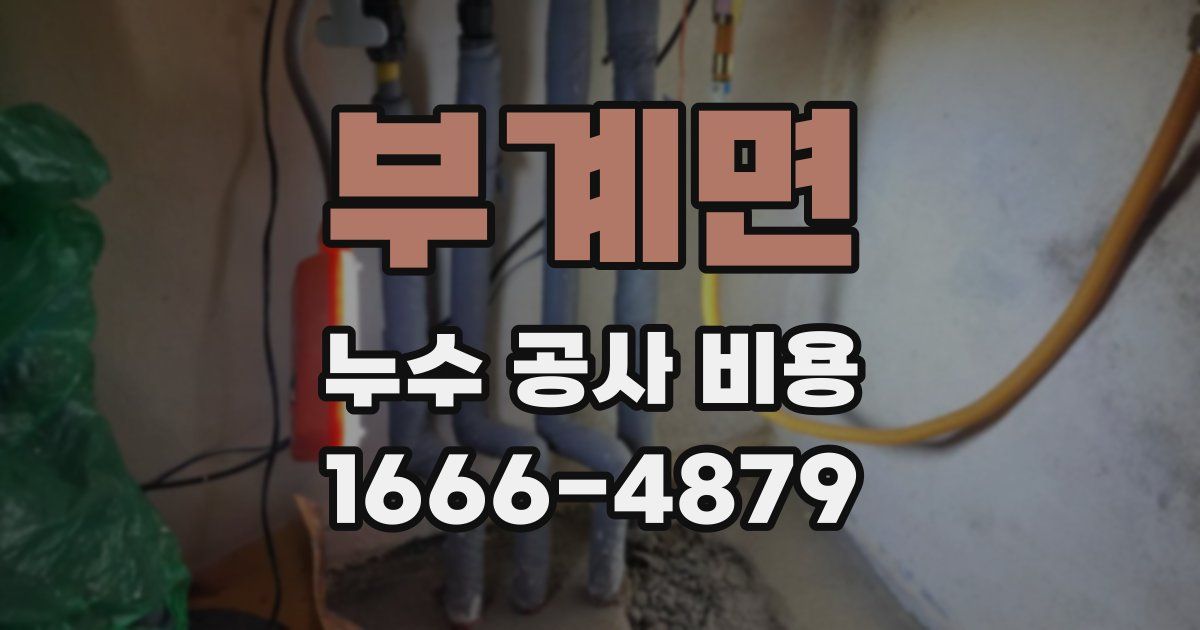 부계면 누수 공사 비용