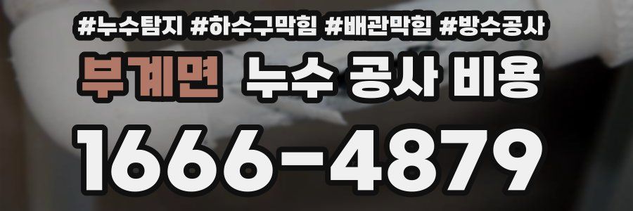 부계면 누수 공사 비용