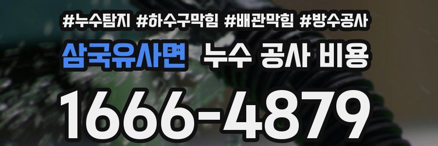 삼국유사면 누수 공사 비용
