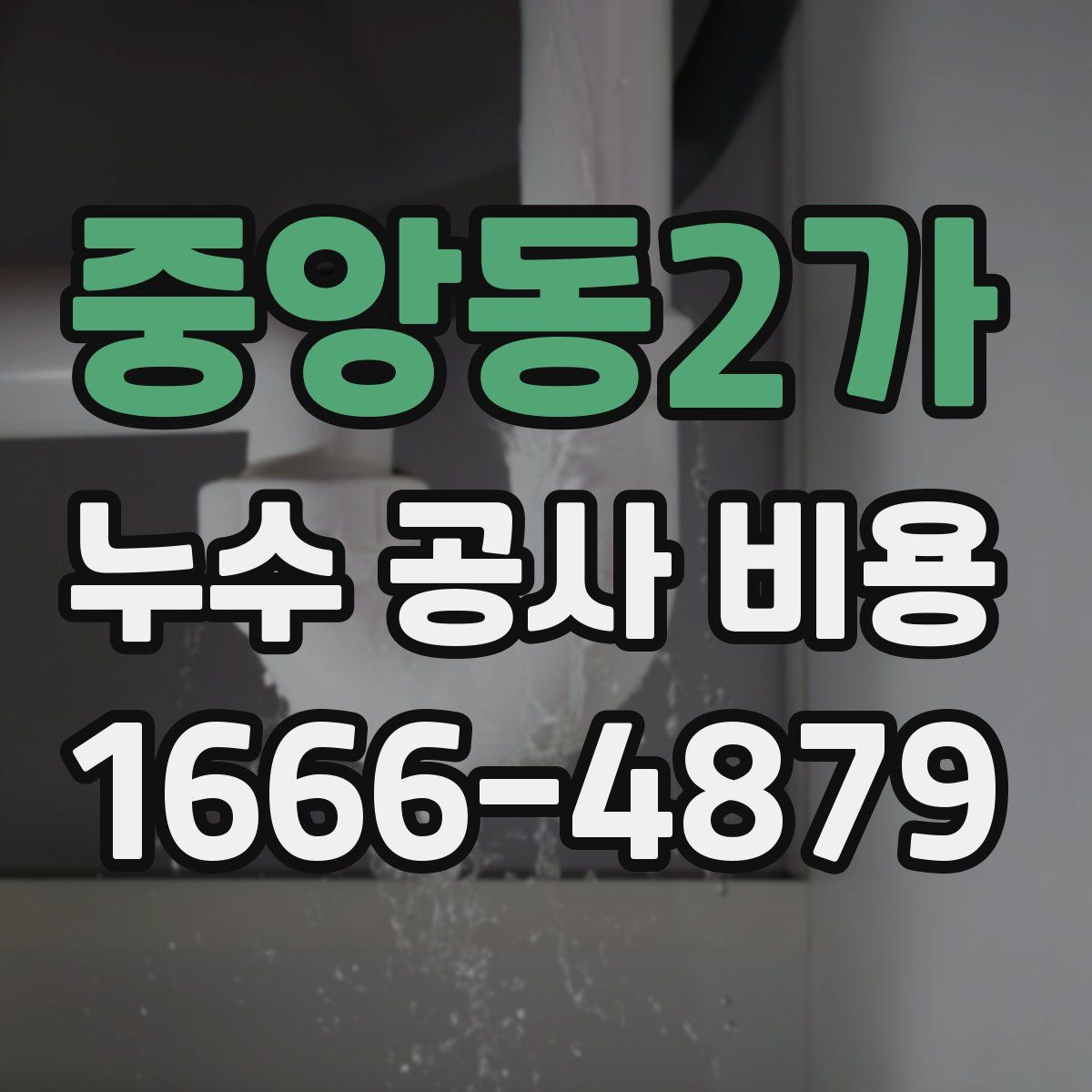 중앙동2가 누수 공사 비용