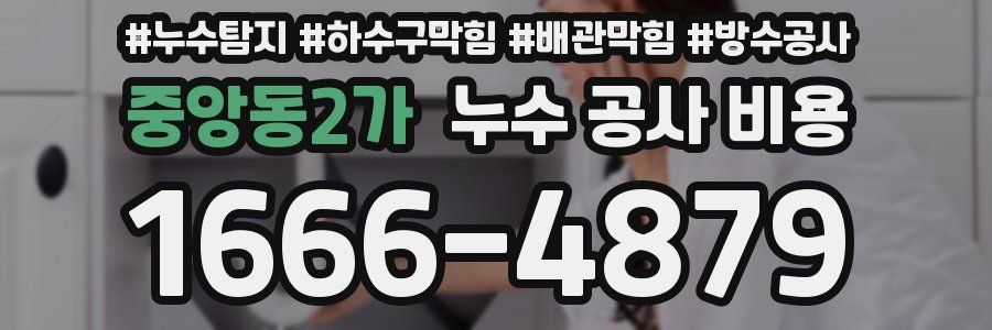 중앙동2가 누수 공사 비용
