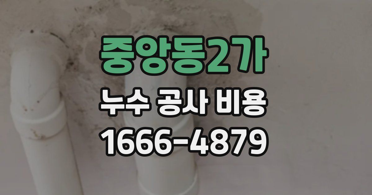 중앙동2가 누수 공사 비용
