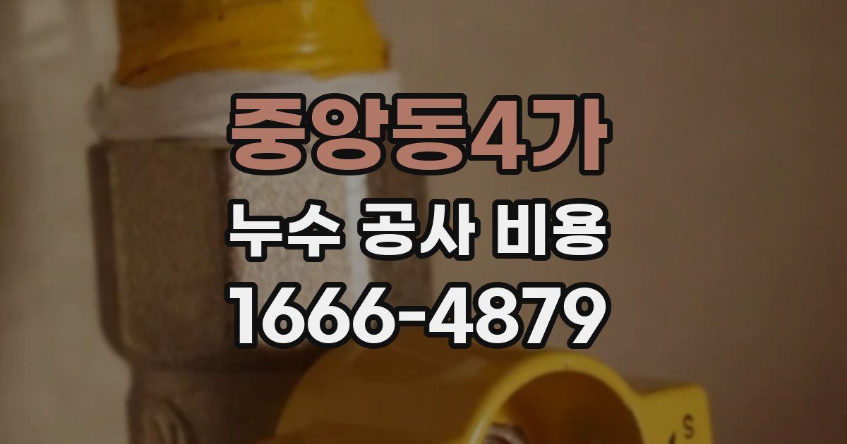 중앙동4가 누수 공사 비용