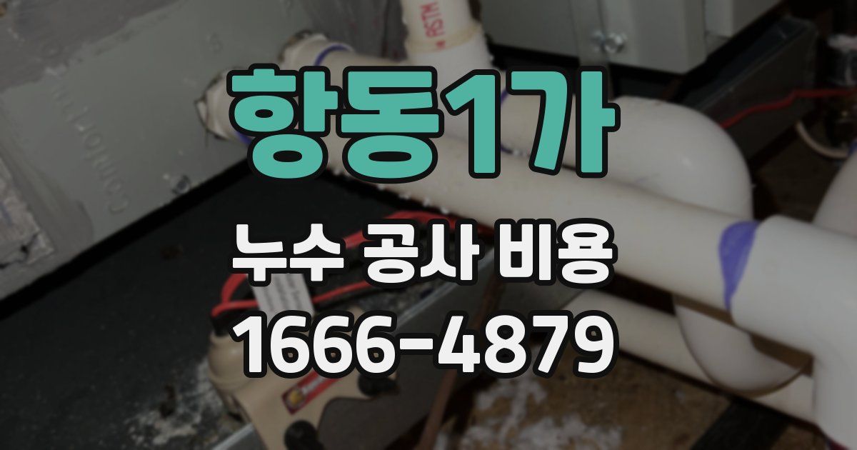 항동1가 누수 공사 비용