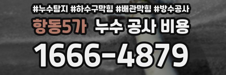 항동5가 누수 공사 비용
